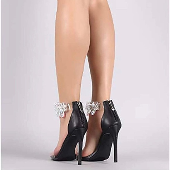 Suzzy Black jewel heels sandals, Size 5.5 - Picture 4 of 12